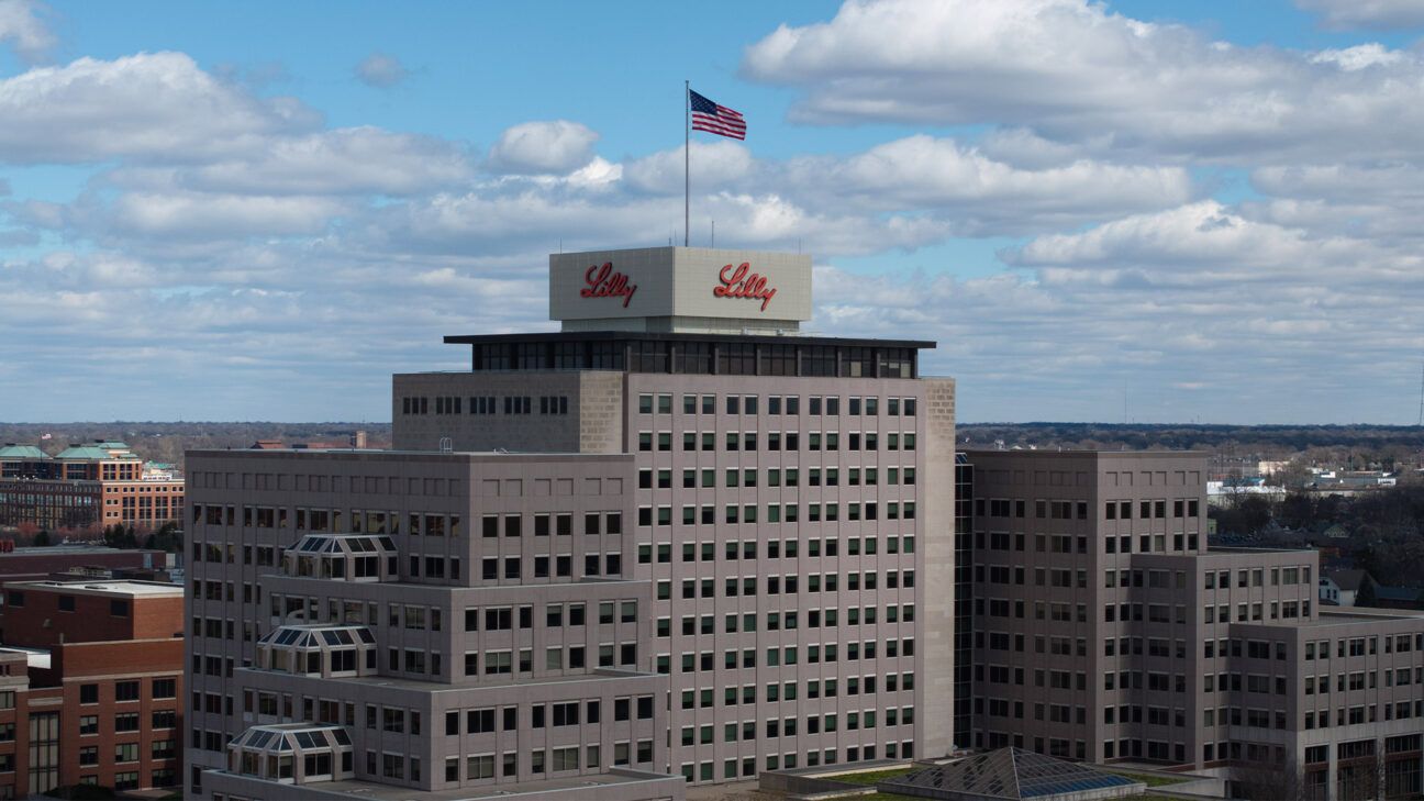 Exterior of Eli Lilly building