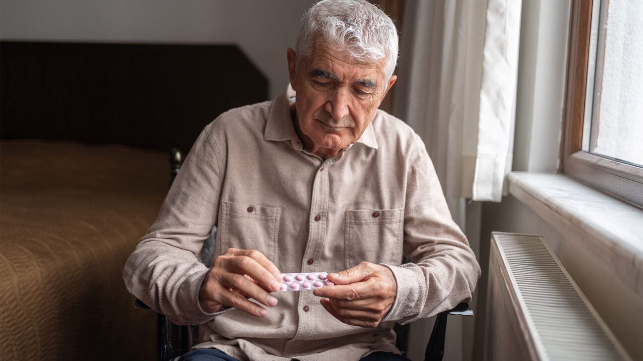 Older male with potassium supplements