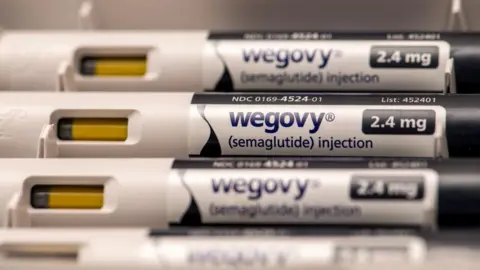 Getty Images Injectable pens containing wegovy weight-loss medicine