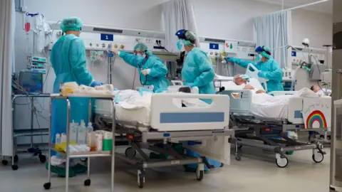 Getty Images Stock photo of Covid patients in hospital in the pandemic