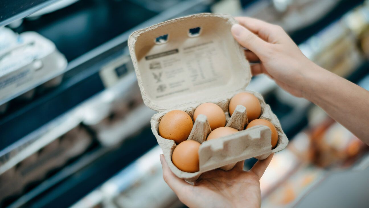 A carton of eggs.