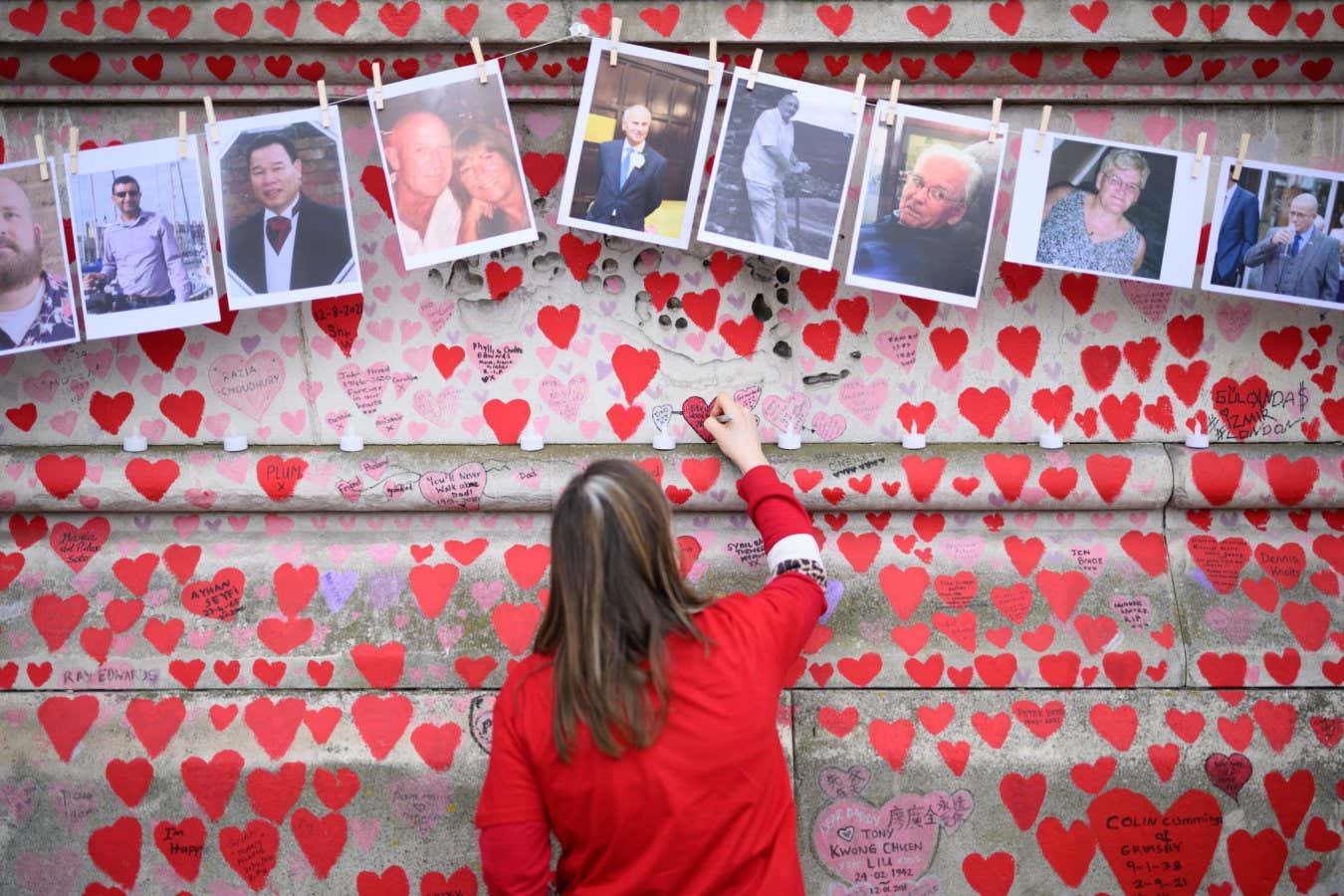 The UK's National Covid Memorial Wall in London