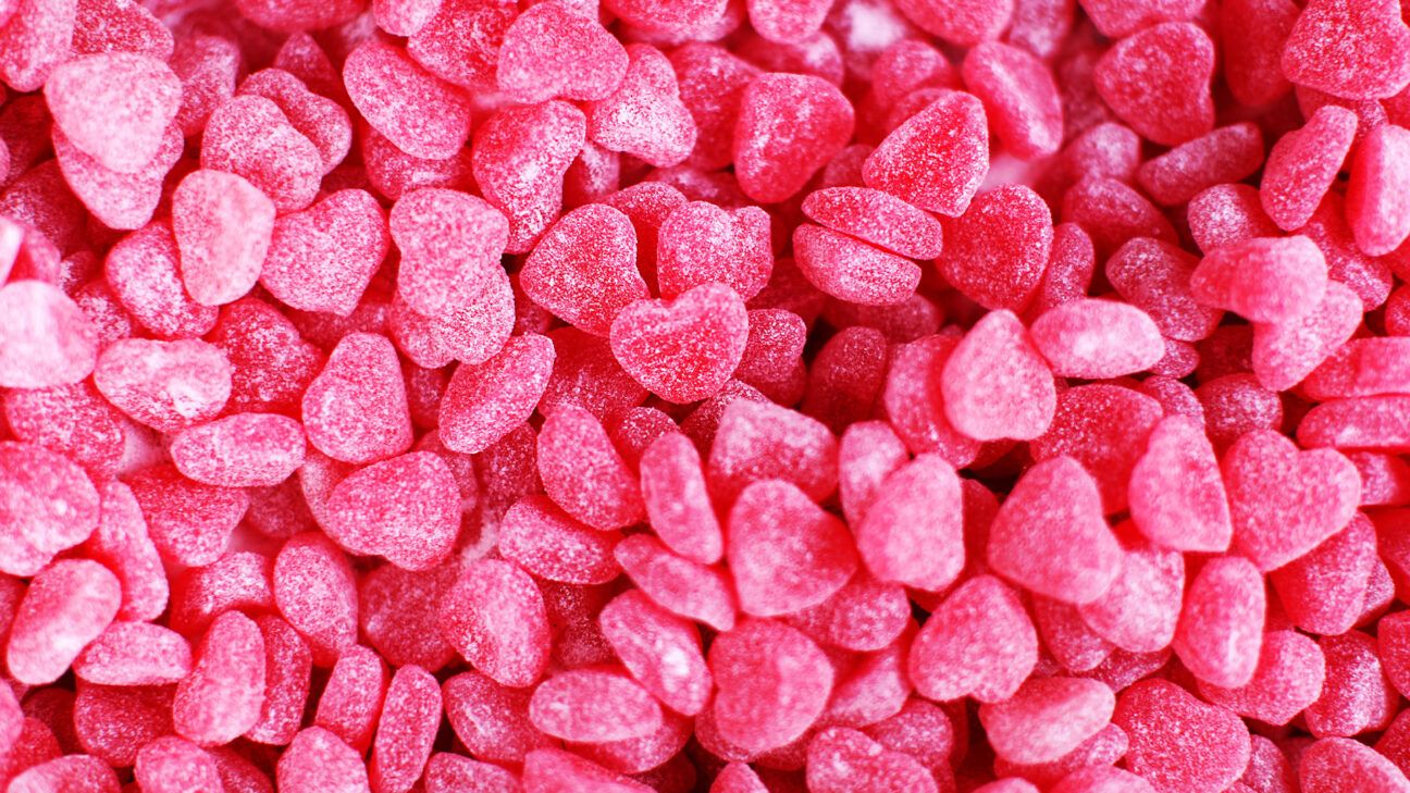 Red candy hearts