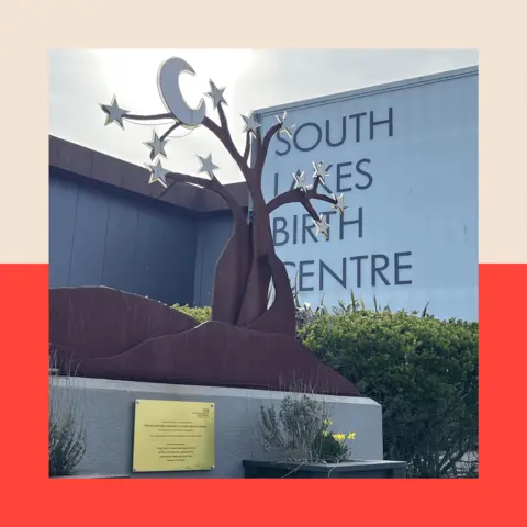 The memorial at the South Lakes Birth Centre at Furness General Hospital