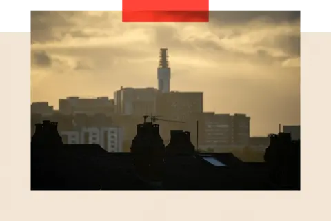 Getty Images A view across Saltley and Birmingham city centre