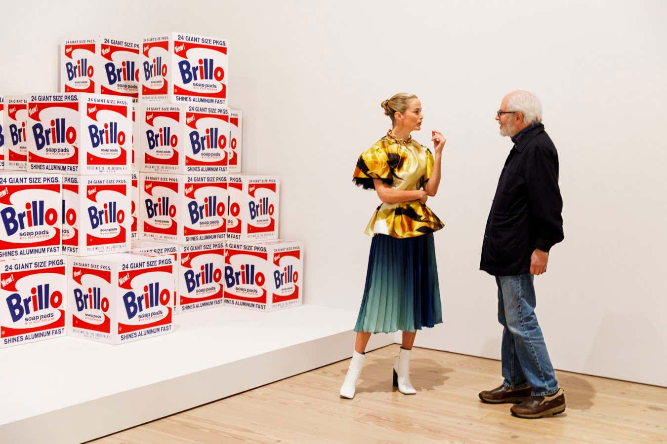 People at an exhibition of modern art at MOMA, New York