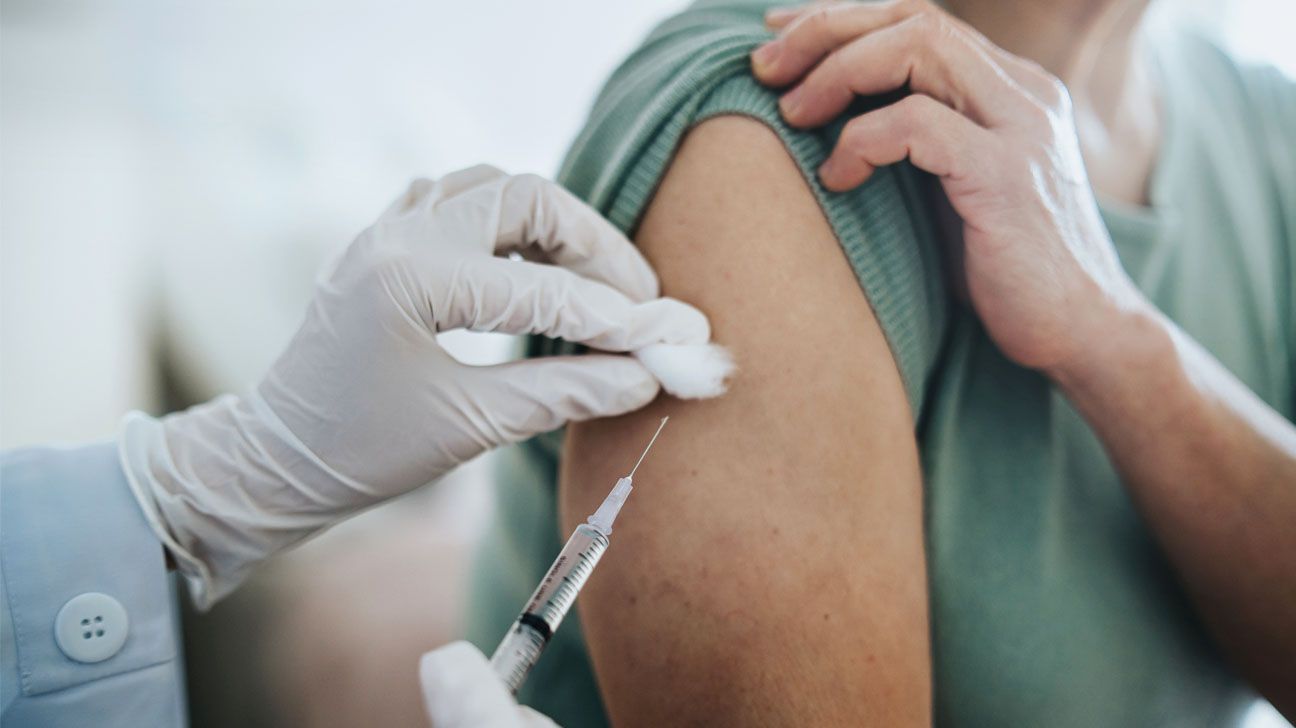 Person receives PrEP injection in arm