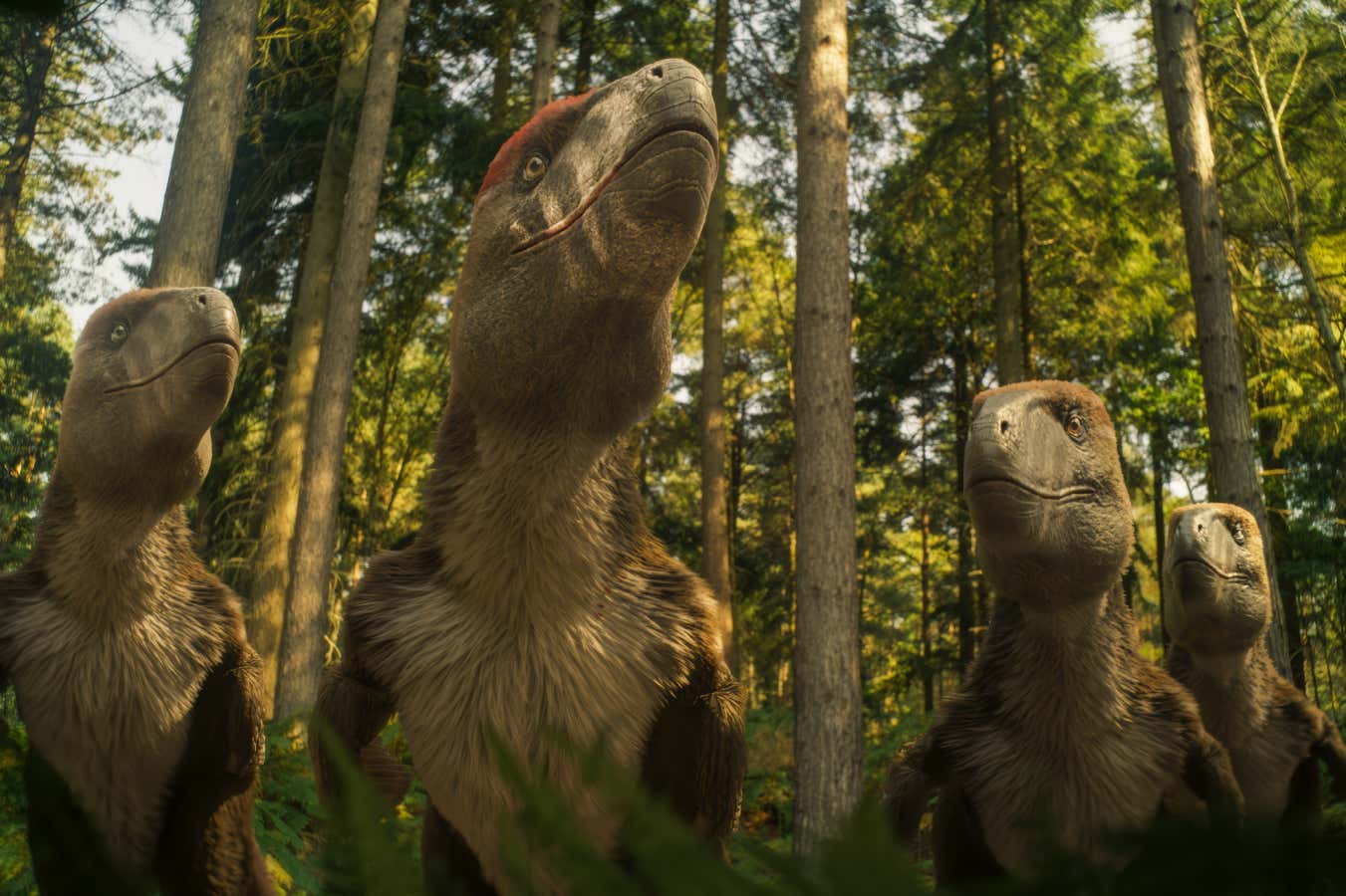 A group of Utahraptors in Walking with Dinosaurs