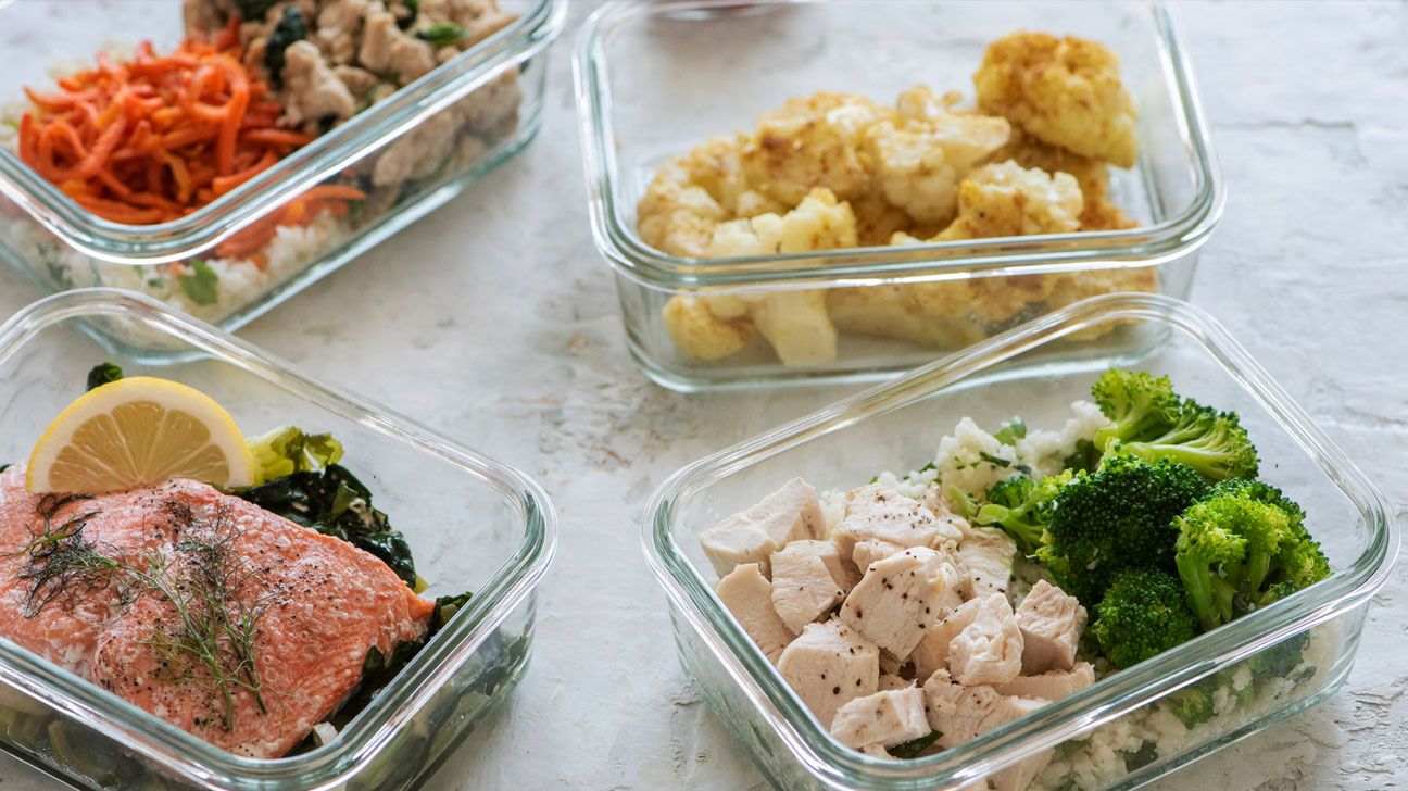 Plant and animal protein in individual glass containers