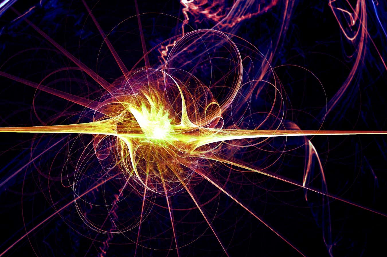 Chaotic streams of energy appear to slice through space