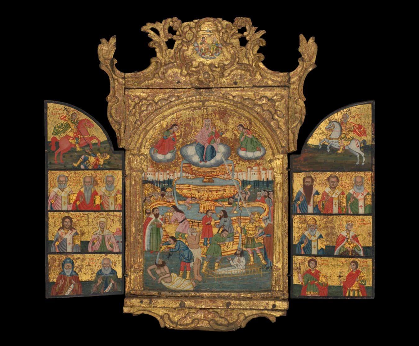 The Life-Giving Spring (Zo?dochos Pege), c. 1700s Egg tempura paint, wood, gilding Courtesy of Wellcome Collection