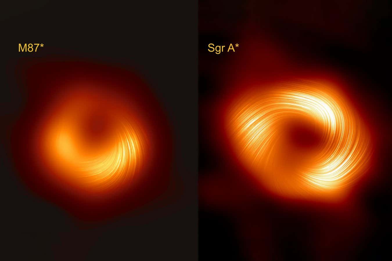 EHT images of the supermassive black holes M87* and Sagittarius A* in polarised light