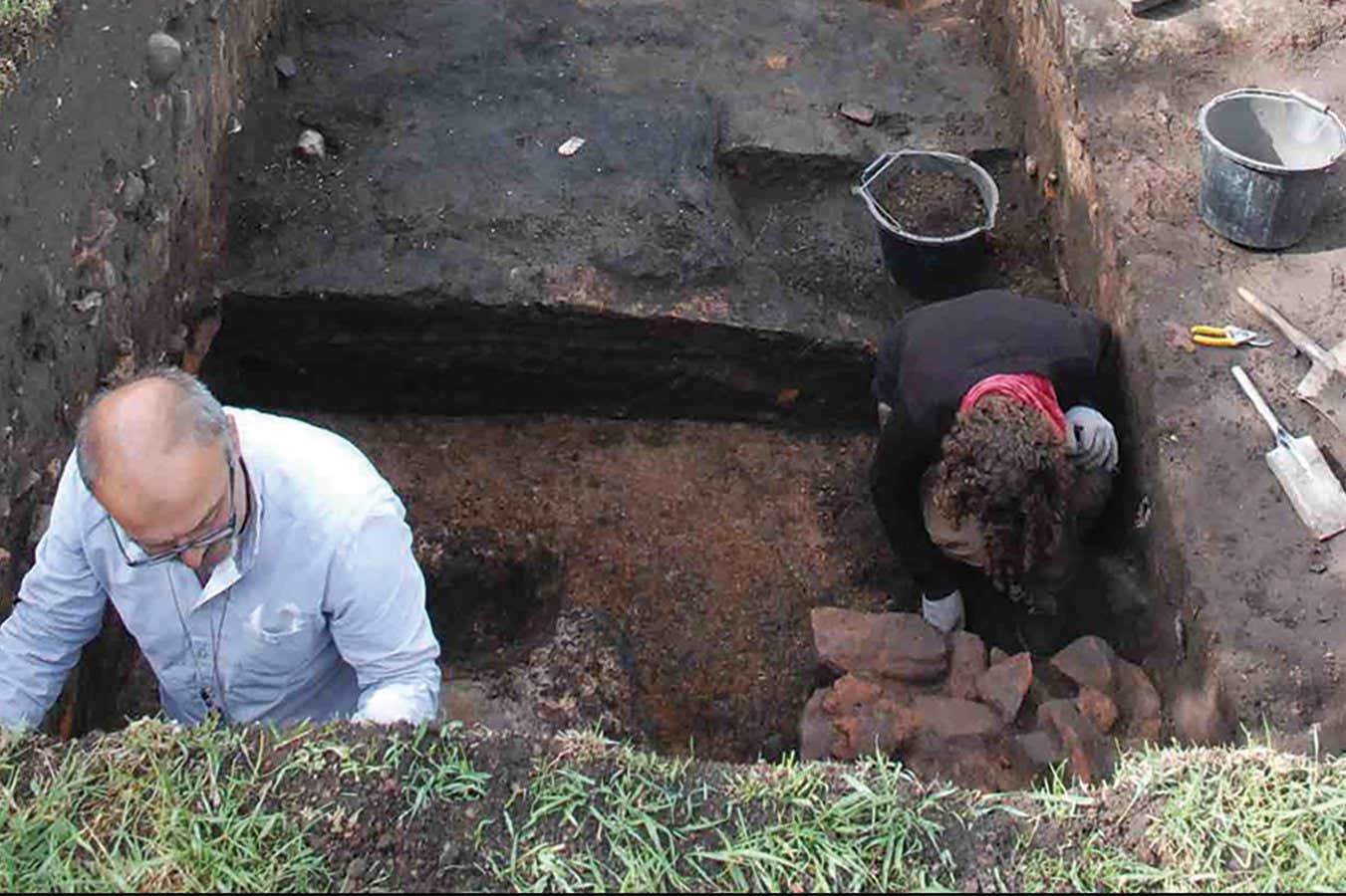 The Roman metal-working complex under excavation in 2021