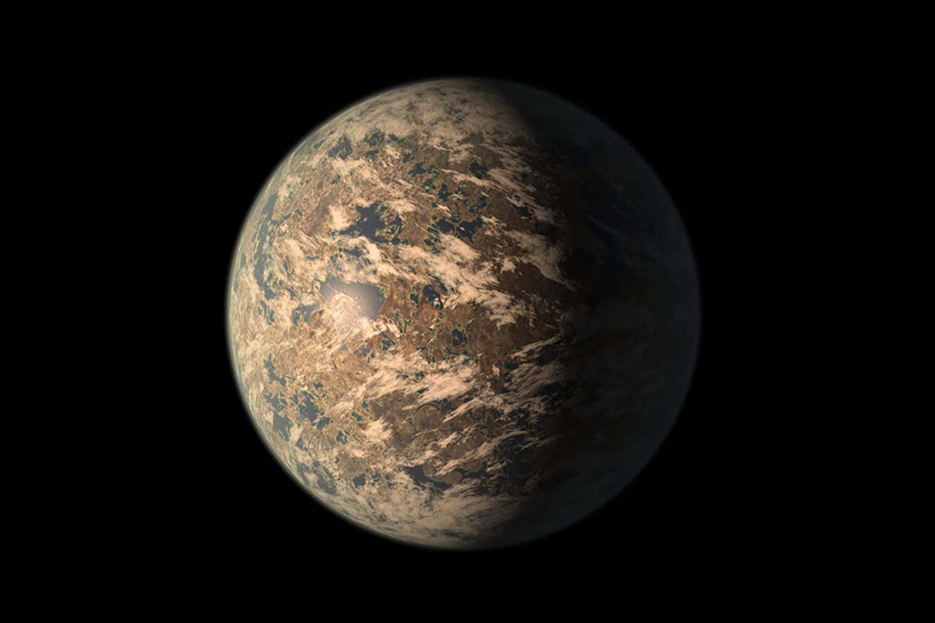 Artist's impression of TRAPPIST-1e planet, as of 2018