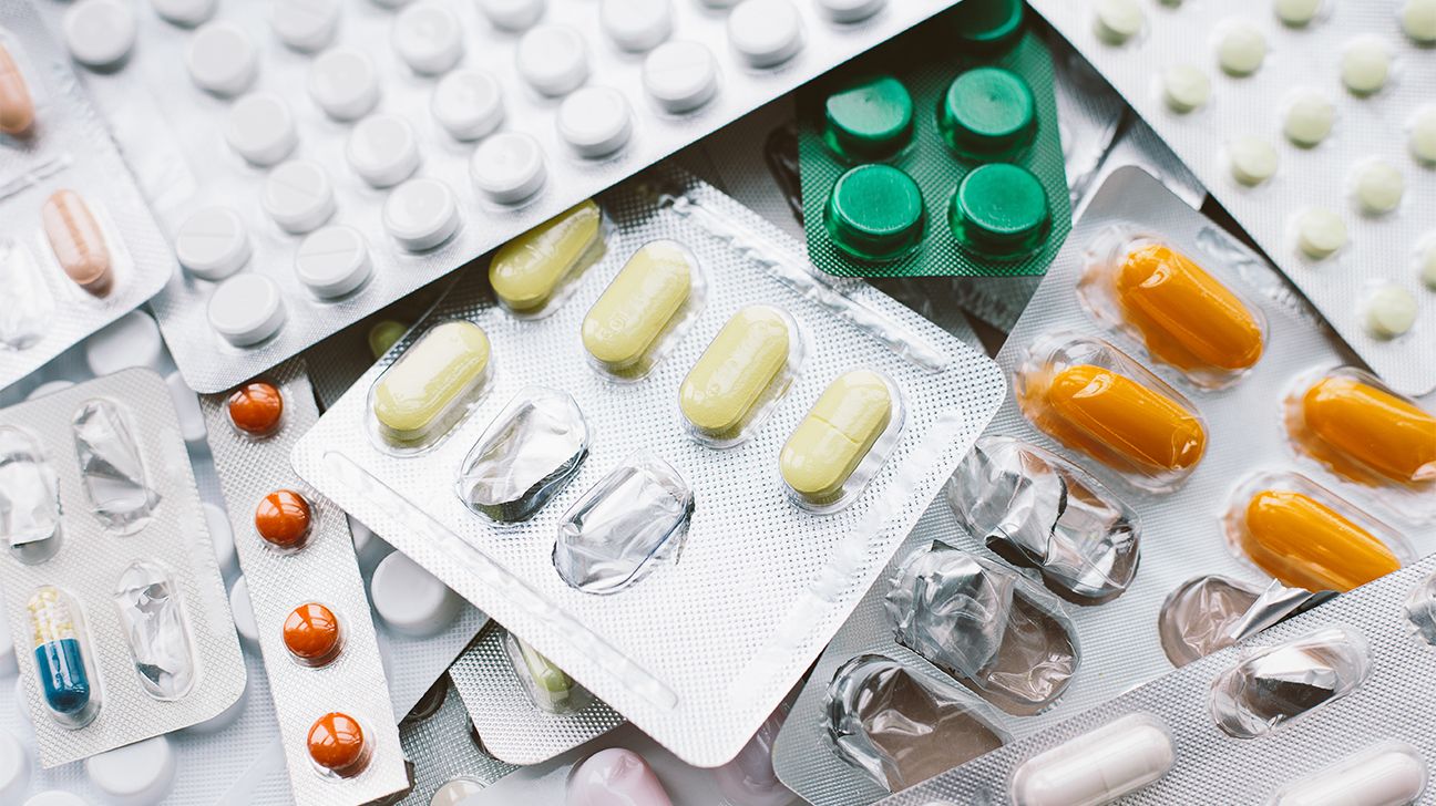 Close up of antidepressant pills