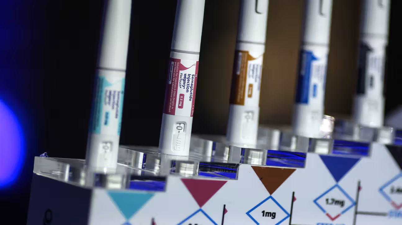 Close up of Ozempic injectable pens