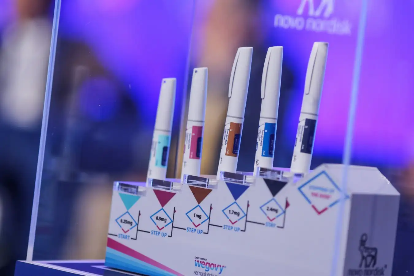 Injection pens for the weight-loss treatment Wegovy. GLP-1 drugs such as Wegovy can slow the rate of ageing