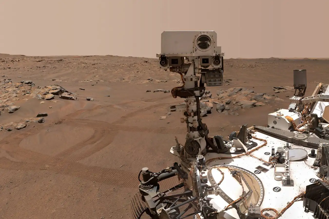 Selfie taken by NASA's Perseverance Mars rover