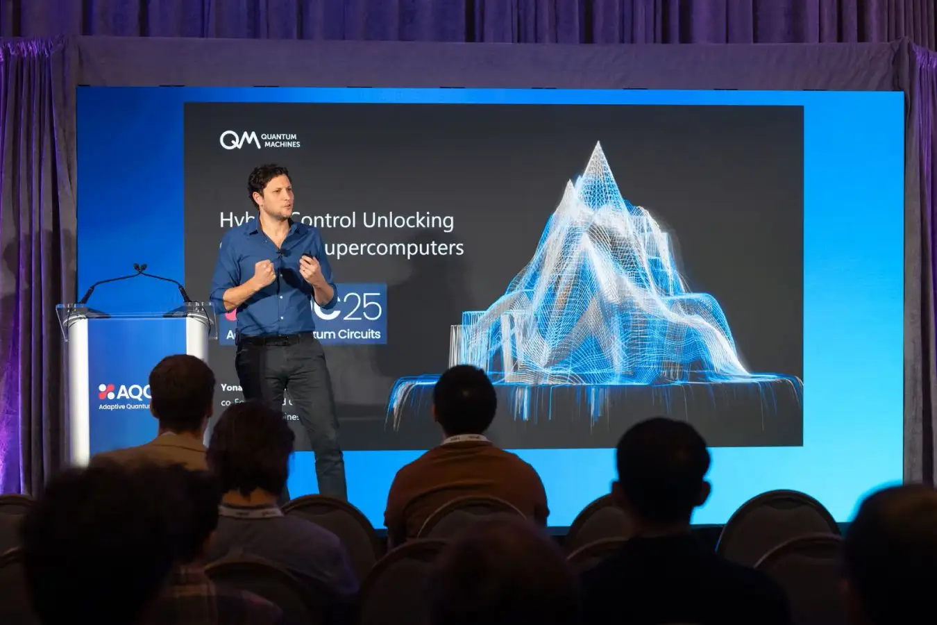 Yonathan Cohen at Quantum Machines speaking at AQC25 conference