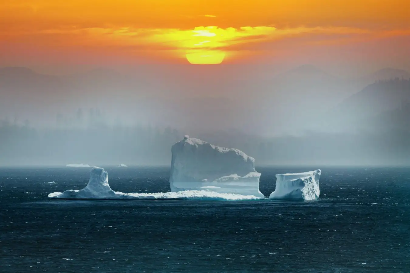 Iceberg melting away in the Arctic
