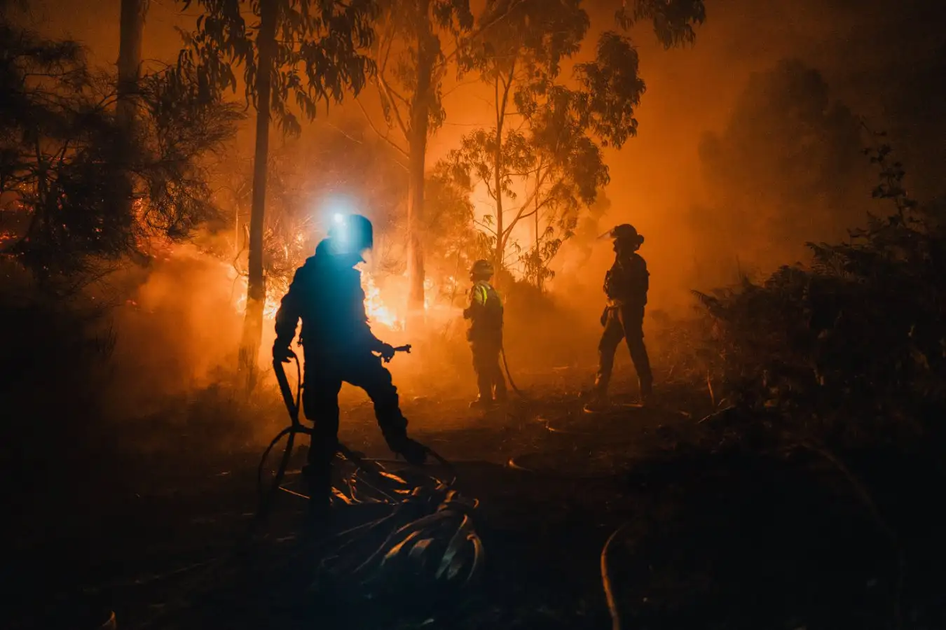 Firefighters working in Spain in August