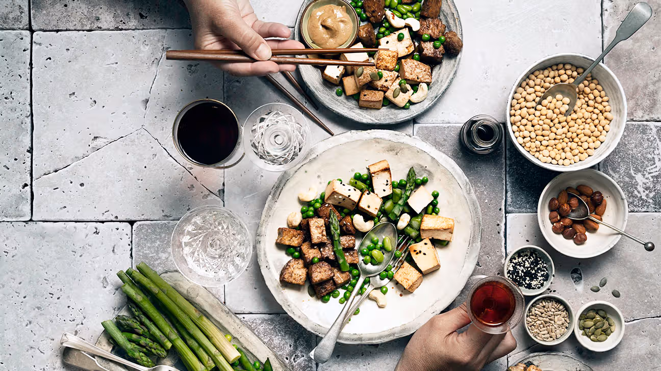 plates of tofu dishes