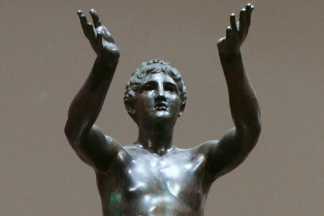 The Praying Boy, an ancient Greek sculpture in the Altes Museum in Berlin