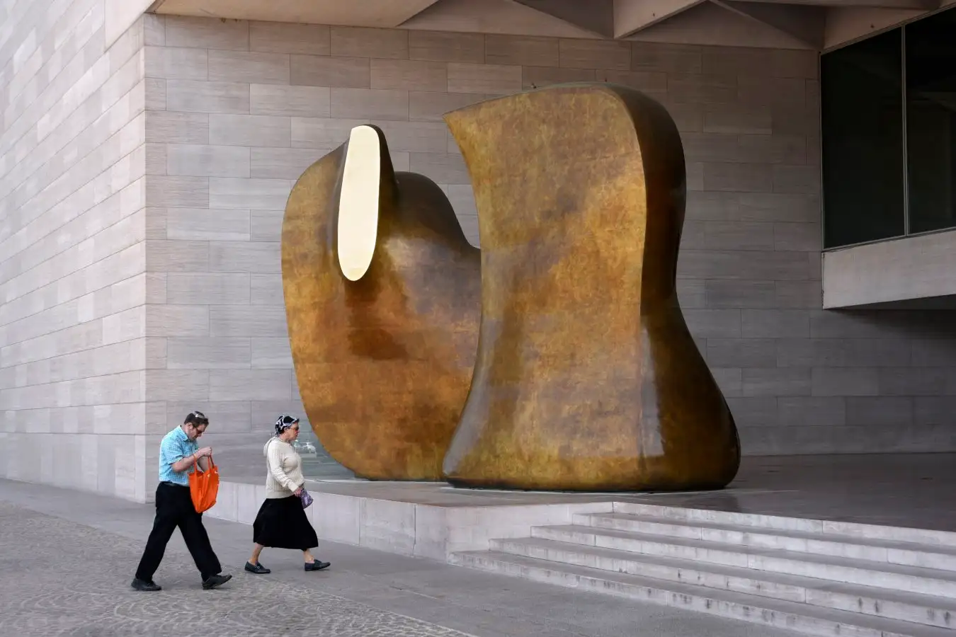 Modernist sculptor Henry Moore's abstract forms