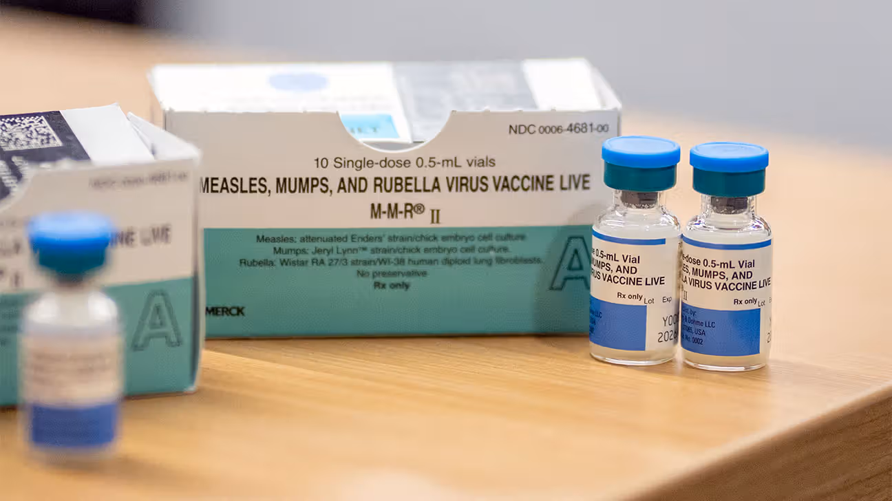 MMR vaccine packaging